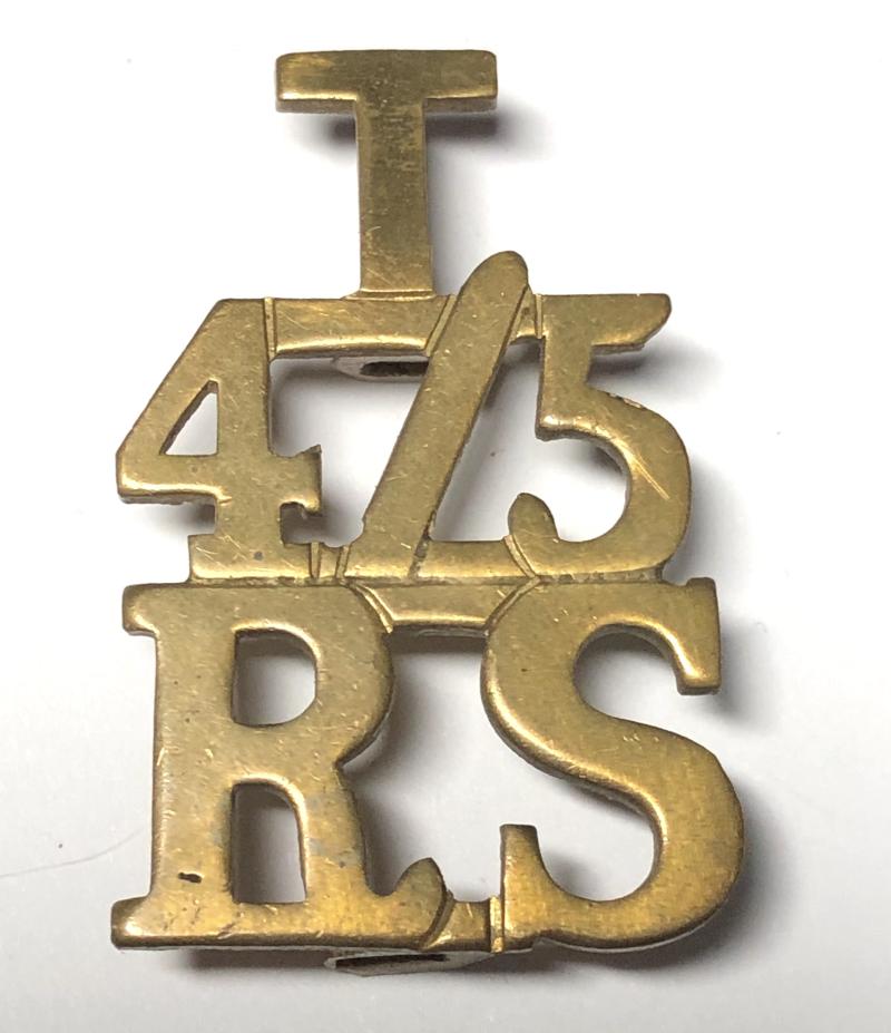 T / 4/5 / RS post 1921 Royal Scots shoulder title.