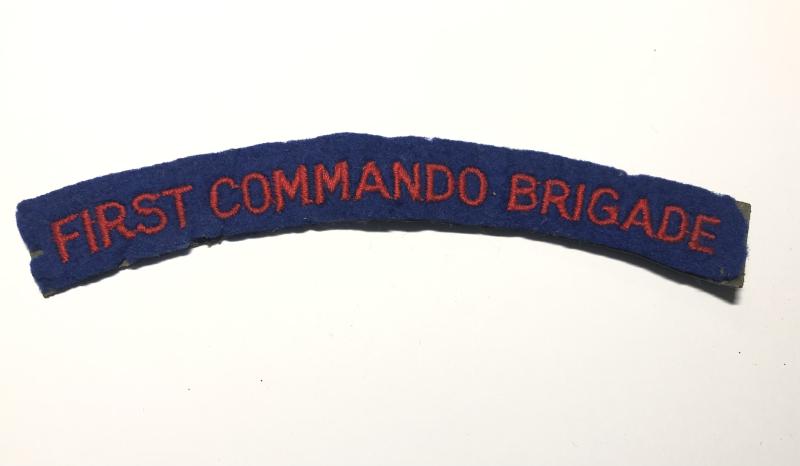 FIRST COMMANDO BRIGADE WW2 cloth shoulder title.