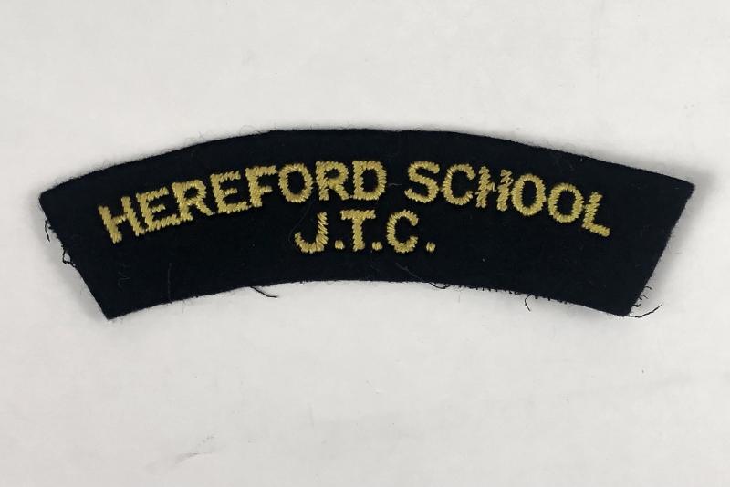 HEREFORD SCHOOL JTC cloth shoulder title c. 1940-48.