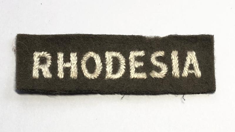 WW2 RHODESIA cloth shoulder title.