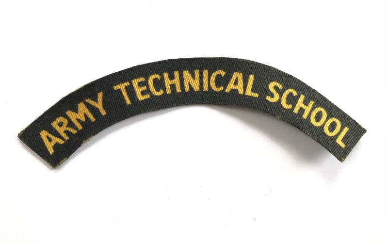 ARMY TECHNICAL SCHOOL WW2 printed shoulder title.