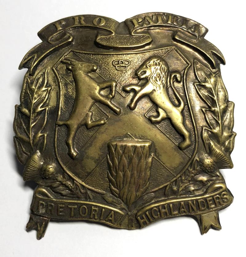 Pretoria Highlanders South African 1940's Tam o' Shanter badge.