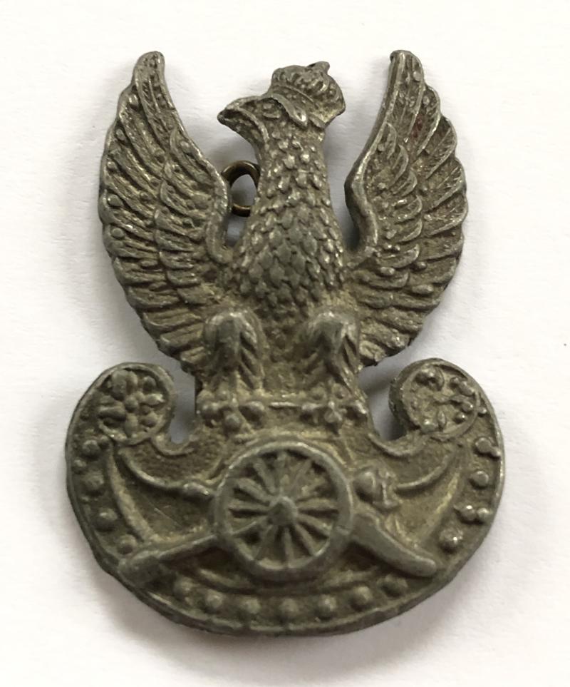 WW2 Free Polish Forces Artillery cap badge.