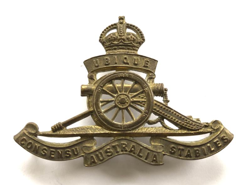Royal Australian Artillery WW1 cap badge.