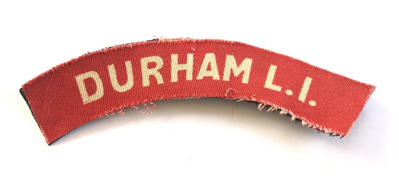 DURHAM L.I. WW2 printed DLI infantry shoulder title.