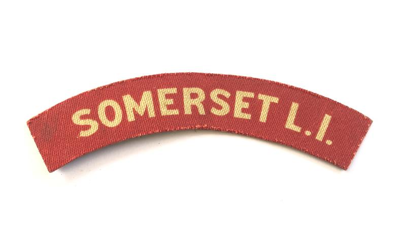 SOMERSET L.I. WW2 printed infantry shoulder title.