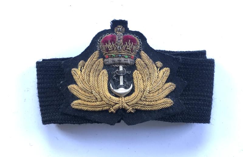Royal Navy post 1953 Officer's bullion cap badge,