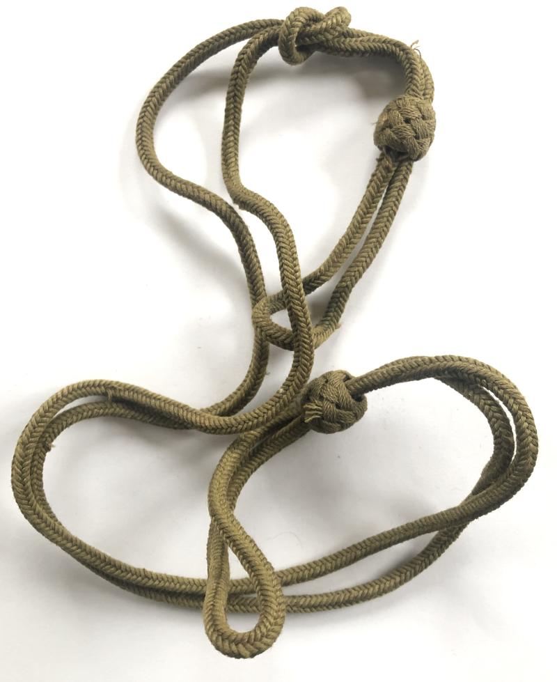 British Army WW2 period khaki cord lanyard.