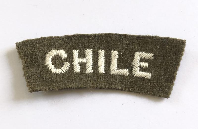 CHILE WW2 Army cloth nationality shoulder title.