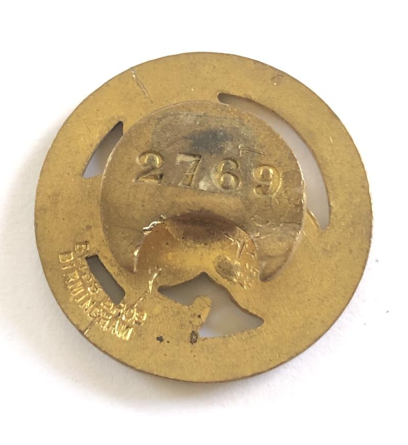 Dorset National Reserve WW1 brass & enamel lapel badge by Bliss Bros, Birmingham