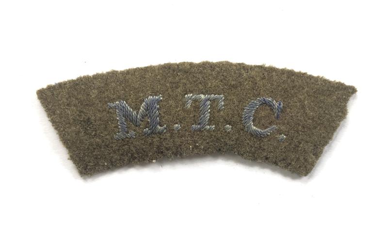 M.T.C. WW2 womens Mechanised Transport Corps shoulder title.