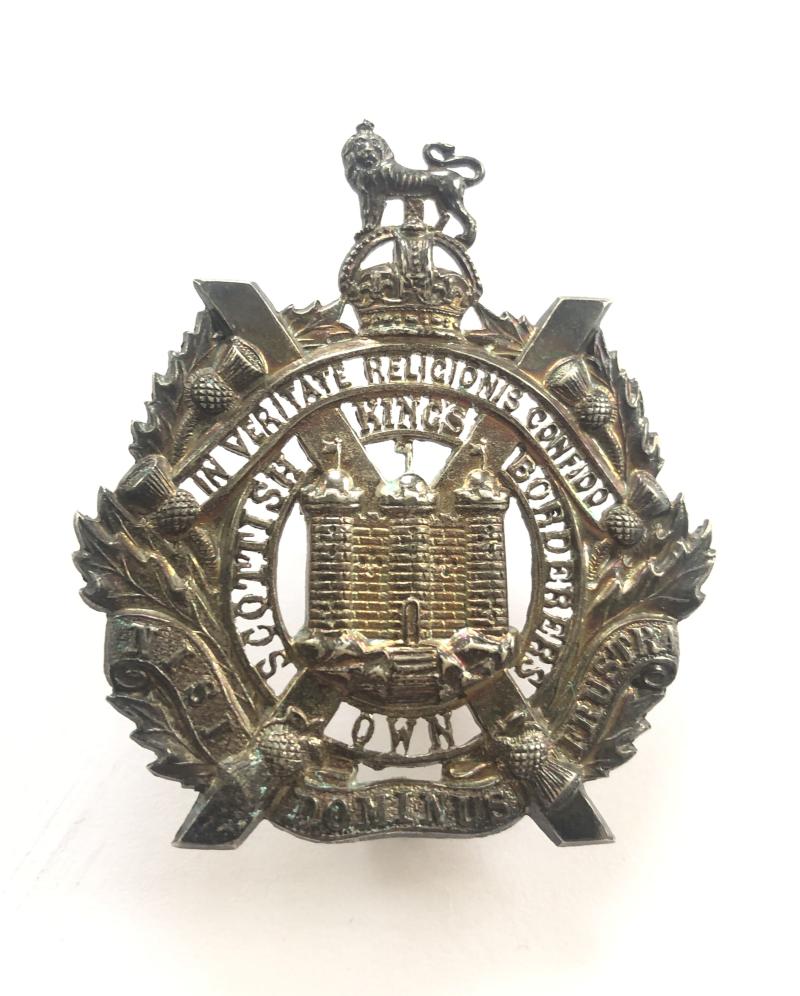 King’s Own Scottish Borderers Adjutant's post 1901 cap badge.