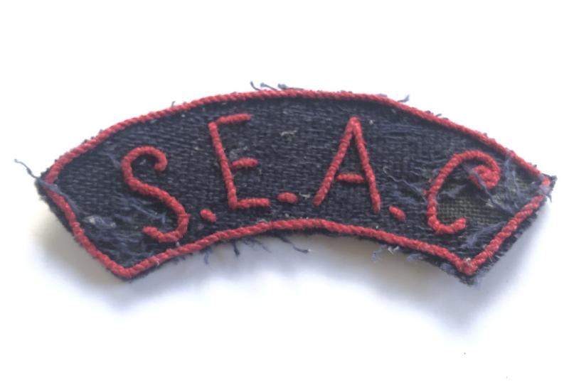 SEAC WW2 South East Asia Command shoulder title c. 1945..