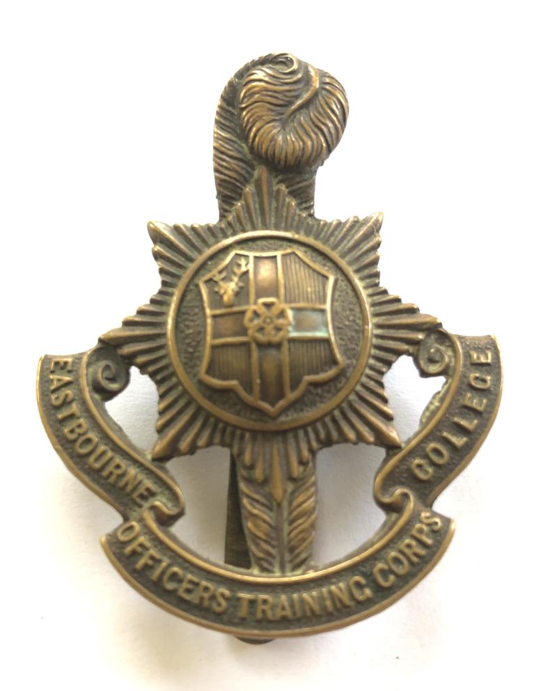 Eastbourne College OTC Sussex cap badge c. 1908-40.