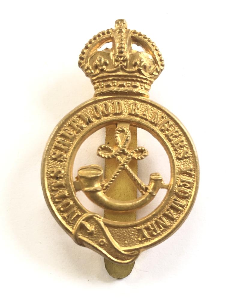 Notts Sherwood Rangers Yeomanry cap badge c. 1949-52 by JR GAUNT, LONDON