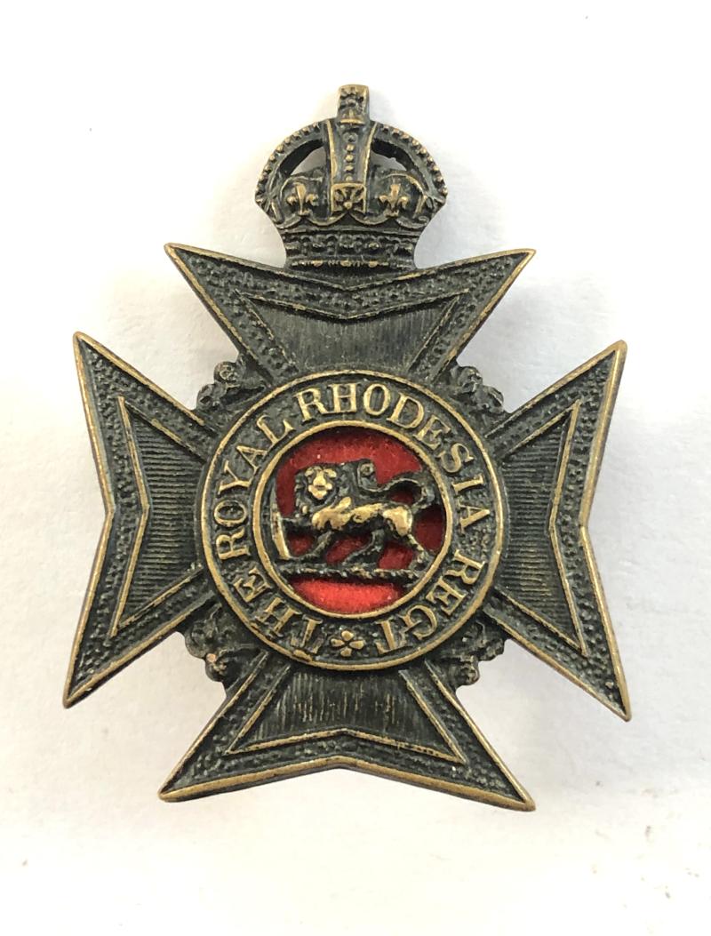 The Royal Rhodesia Regiment cap badge c. 1947-56.