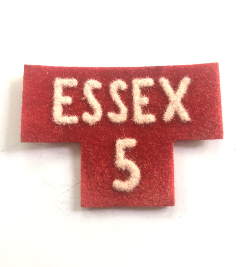 ESSEX / 5 2nd phase Home Guard shoulder title c. 1952-57.