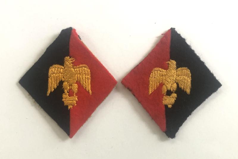 646 Light Anti-Aircraft Regt. Royal Artillery facing cloth formation sign badges.