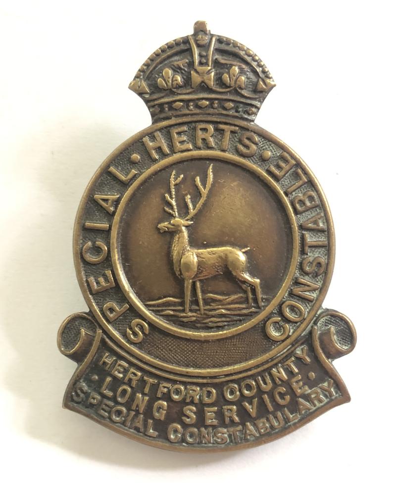 Hertford County Special Constabulary Long Service mufti badge.