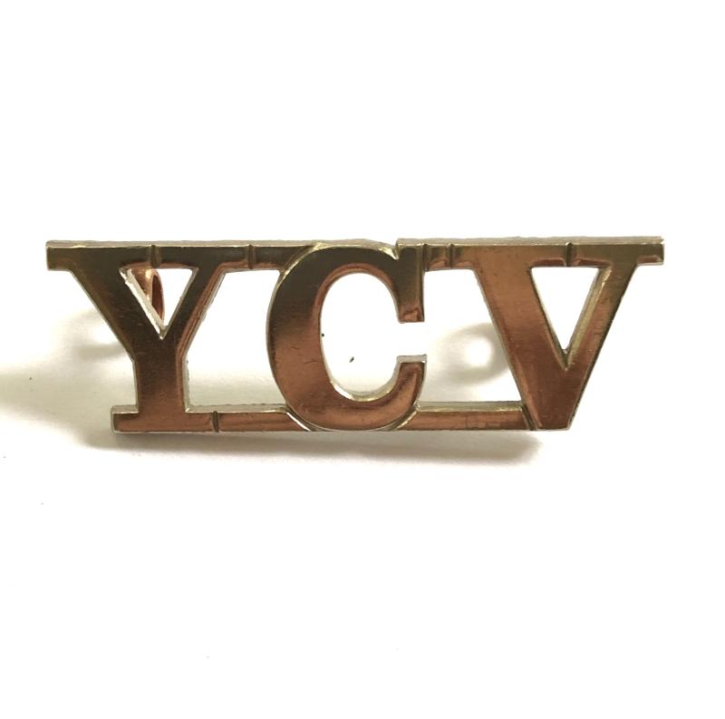 YCV 14th Bn (Young Citizens Volunteers) Bn. Royal Irish Rifles WW1 shoulder title.