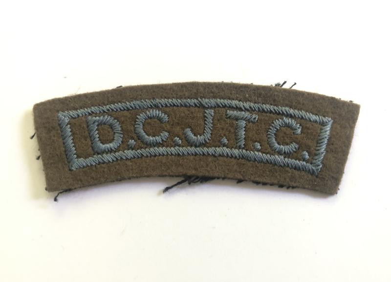 D.C. J.T.C. Dulwich College, London cloth shoulder title c. 1940-48.