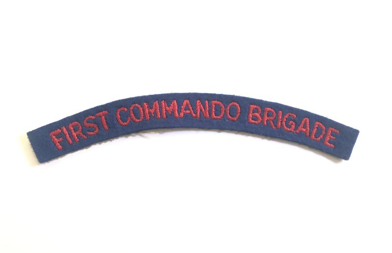 FIRST COMMANDO BRIGADE WW2 cloth shoulder title.