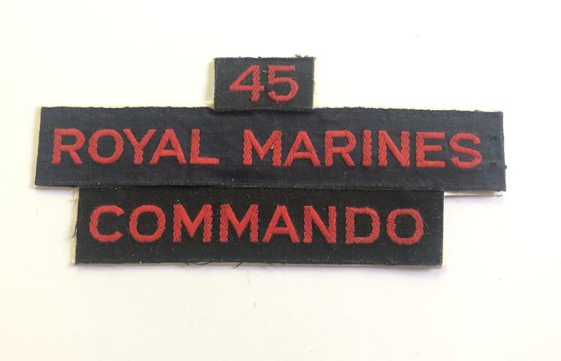 45 / ROYAL MARINE / COMMANDO shoulder title c. WW2.