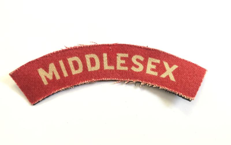 MIDDLESEX WW2 printed infantry shoulder title c. 1943-45.