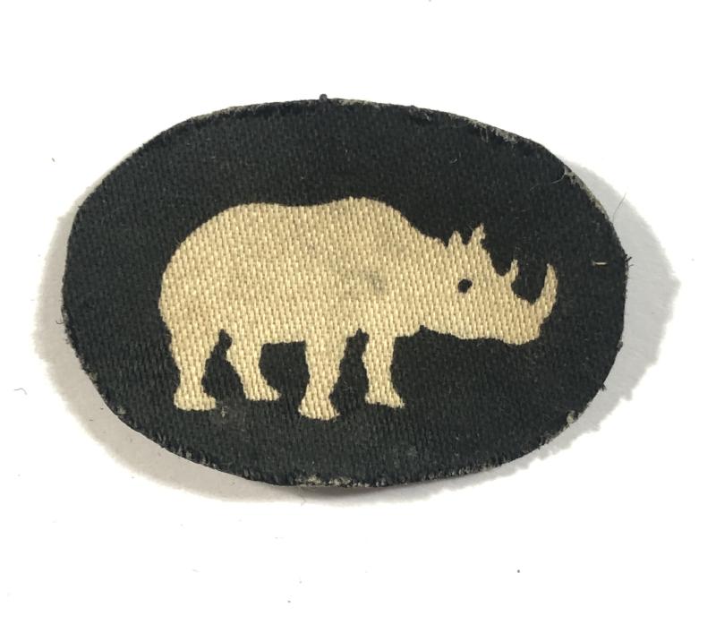 1st Armoured Division WW2 1st pattern printed formation sign c. 1940-42.