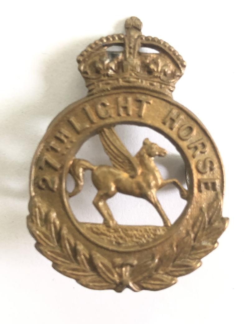 27th Light Horse pre 1920 Canadian cap badge.