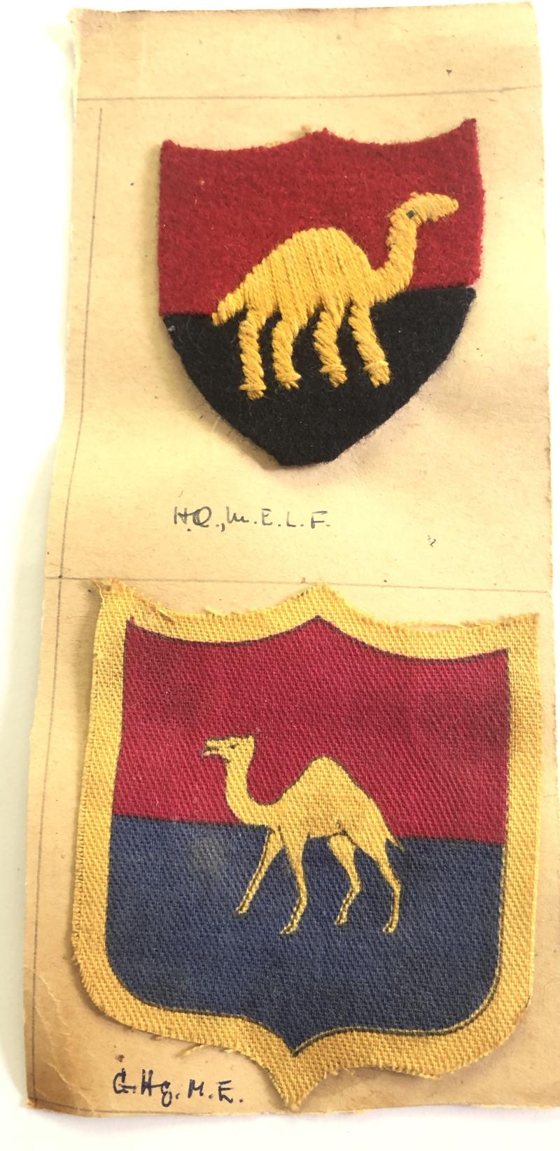 Middle East Land Forces formation signs.