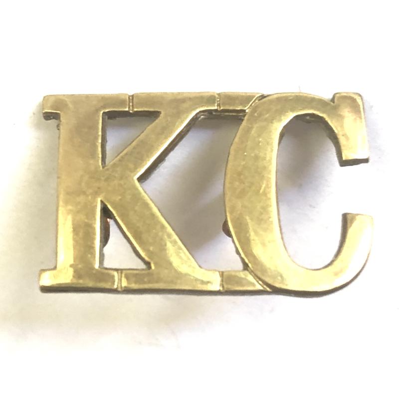 KC brass King’s Colonials shoulder title c. 1901