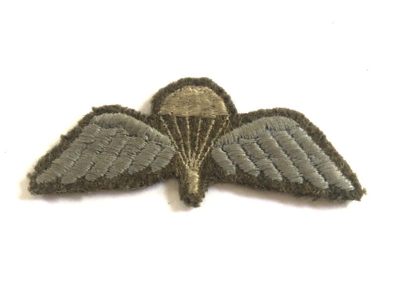 WW2 Airborne Forces Parachute Qualification cloth wing.