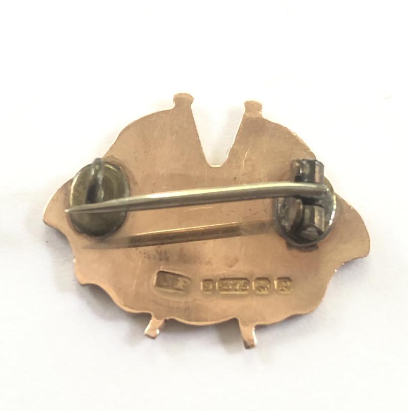 Kitchener’s Army University & Public Schools Brigade 1914 hallmarked Gold mufti badge.