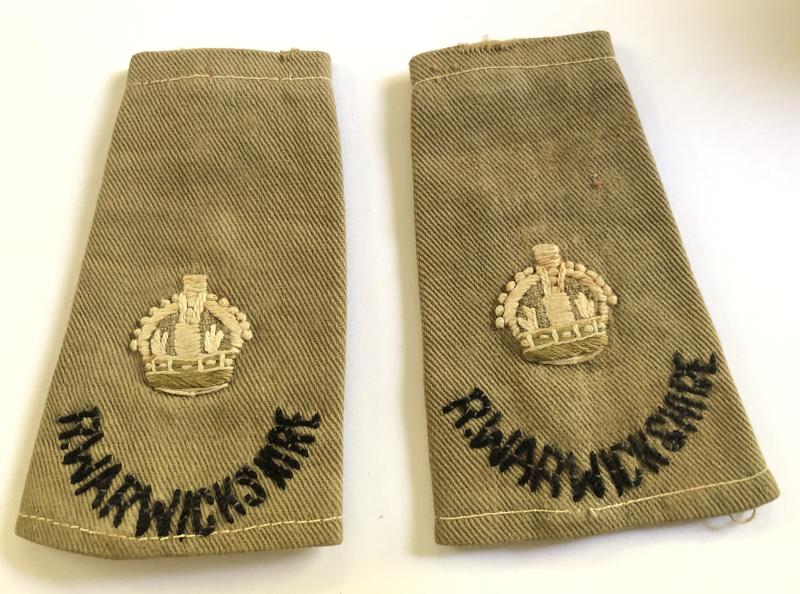 ROYAL WARWICKSHIRE WW2 Major's rank slides.