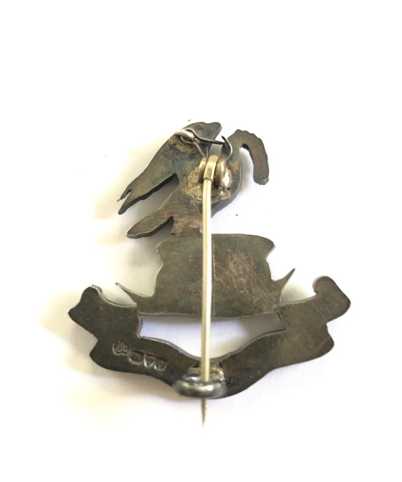 Liverpool Pals 1914 Chester hallmarked silver cap badge by Elkington & Co.