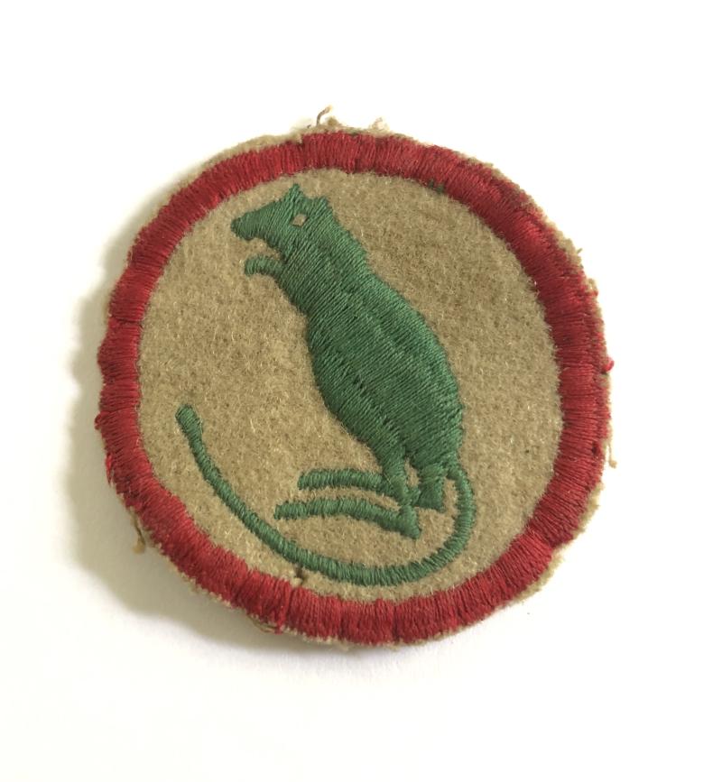 7th Armoured Brigade WW2 cloth formation sign.