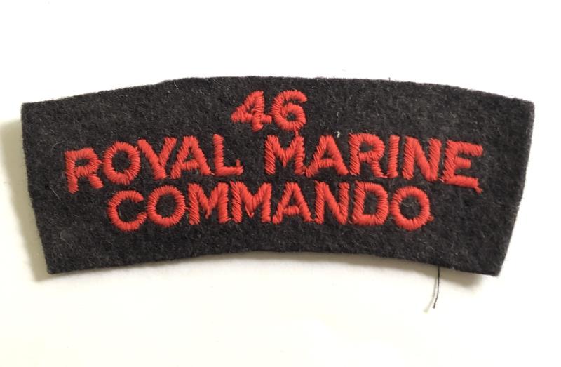 46 / ROYAL MARINE / COMMANDO WW2 cloth shoulder title.