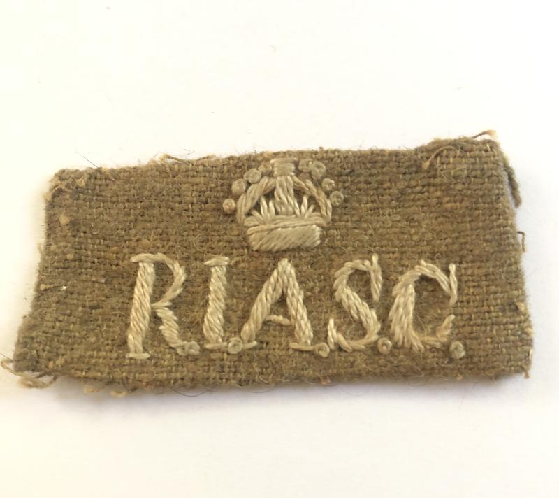 Royal Indian Army Service Corps WW2 shoulder title.