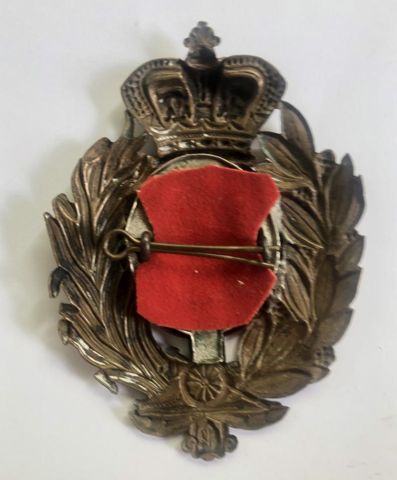 Royal Malta Artillery Victorian helmet plate.