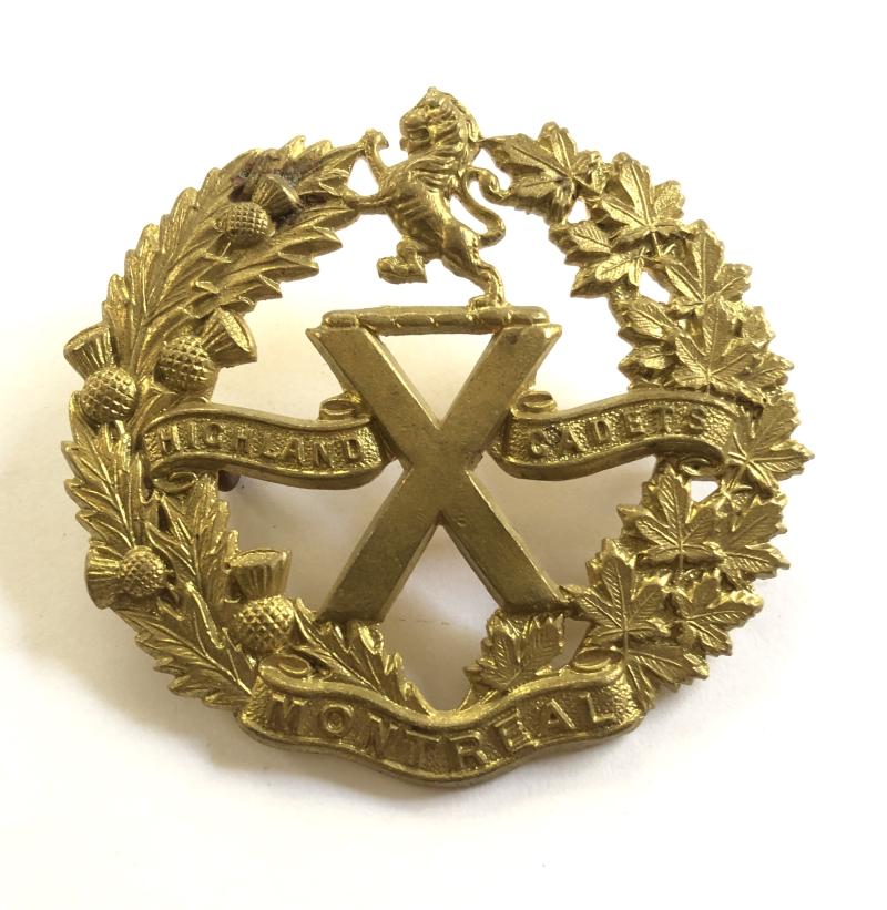 Canadian / Scottish. Montreal Highland Cadets glengarry badge by Scully..