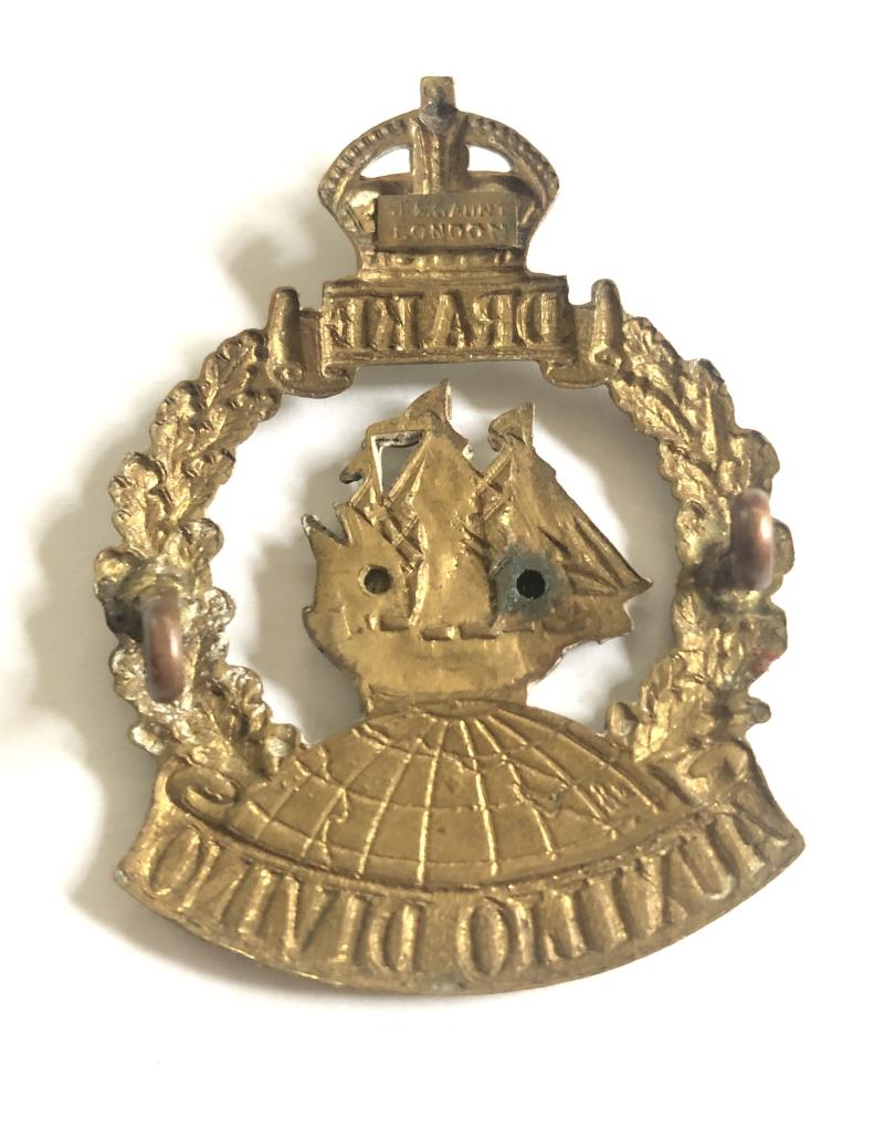 Drake Battalion Royal Naval Division WW1 RND cap badge c 1916-18 by Gaunt.