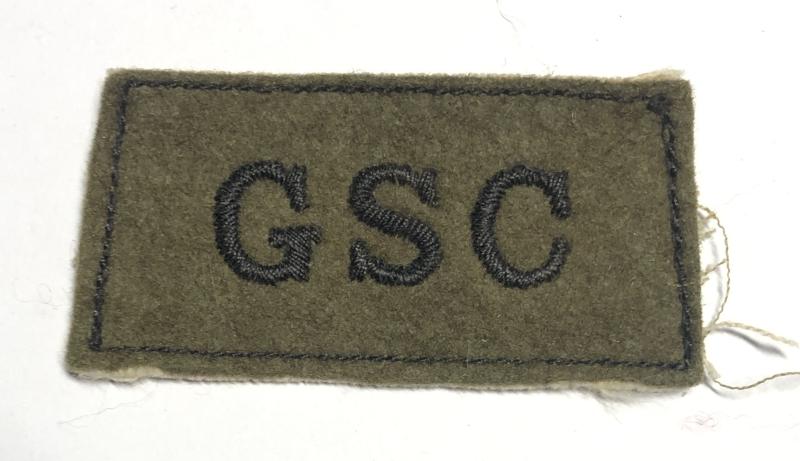 General Service Corps WW2 slip-on shoulder title.